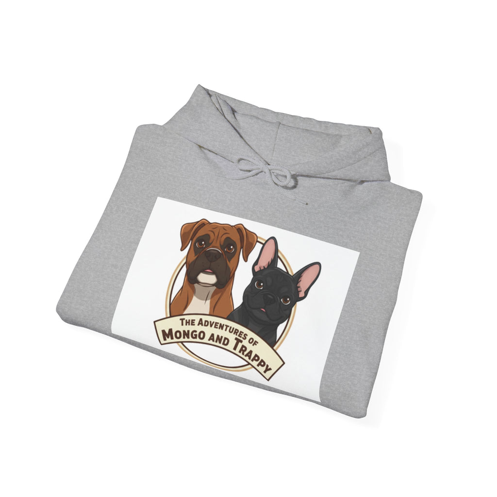 Stay Pawsitive Mongo and Trappy Dog Portrait Hoodie