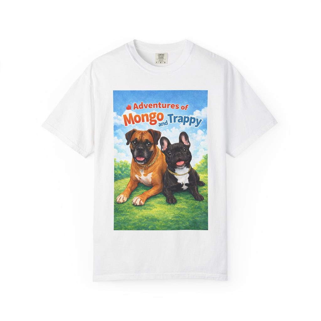 Adventures of Mongo and Trappy T-shirt | Dog Illustration, Cartoon Pets