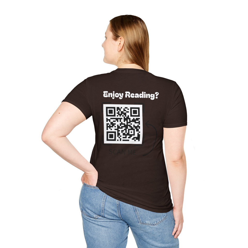 Adventure Graphic T-Shirt — “Adventures of Mongo & Trappy” with Back QR Code