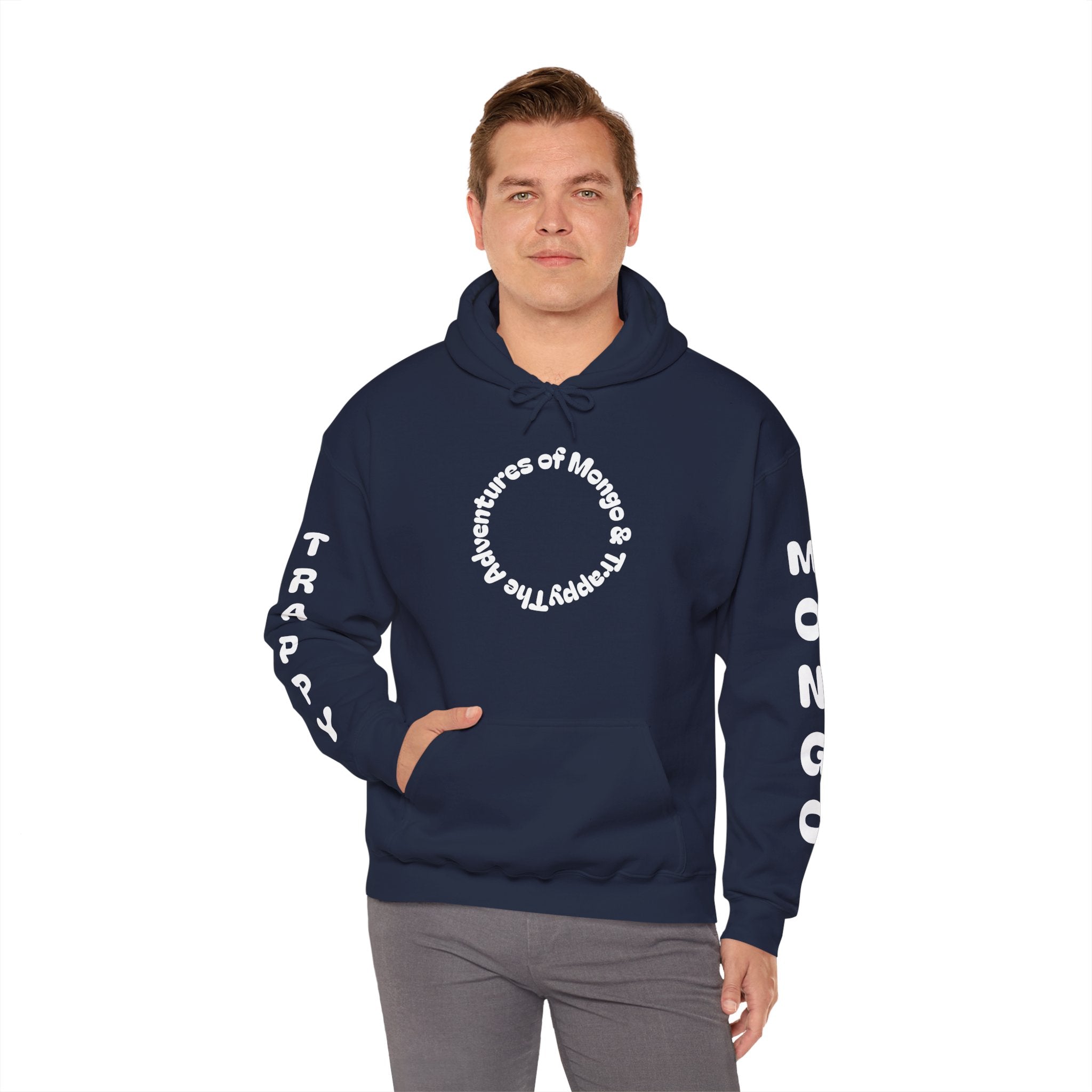 Dog Adventure Hoodie — "The Adventures of Mongo & Trappy" Graphic Hooded Sweatshirt