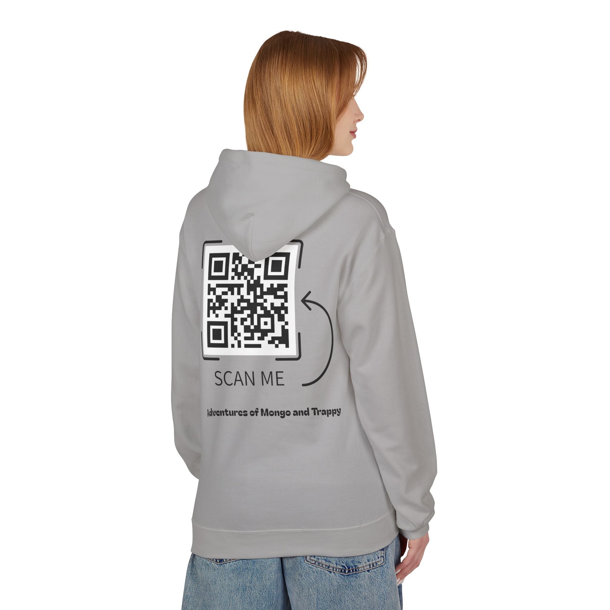 Mongo & Trappy Hoodie — "Adventures of Mongo and Trappy" QR-Scan Graphic Hoodie