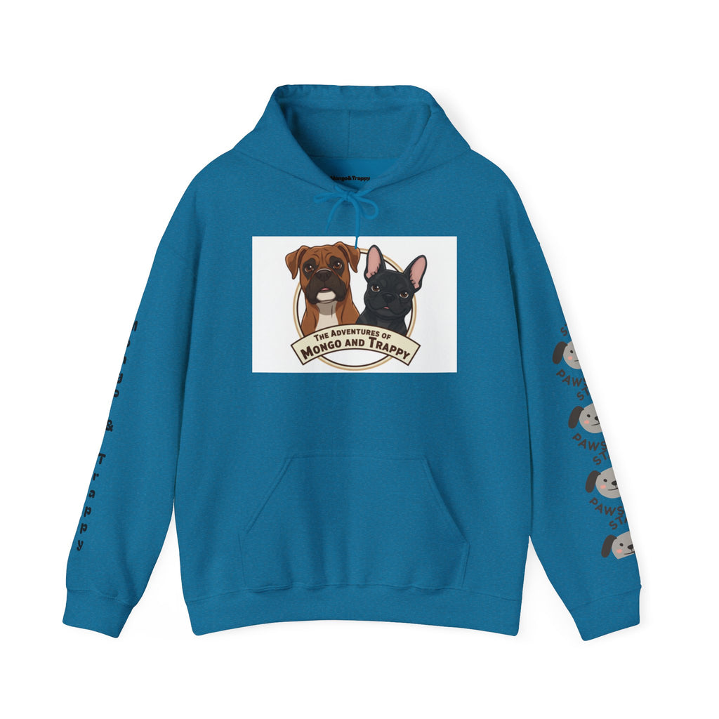 Stay Pawsitive Mongo and Trappy Dog Portrait Hoodie