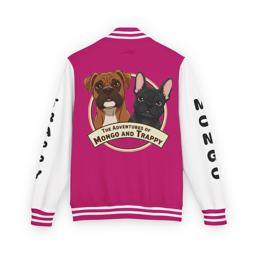 The Adventures of Mongo and Trappy Letterman Jacket | Dog Portrait Varsity Jacket