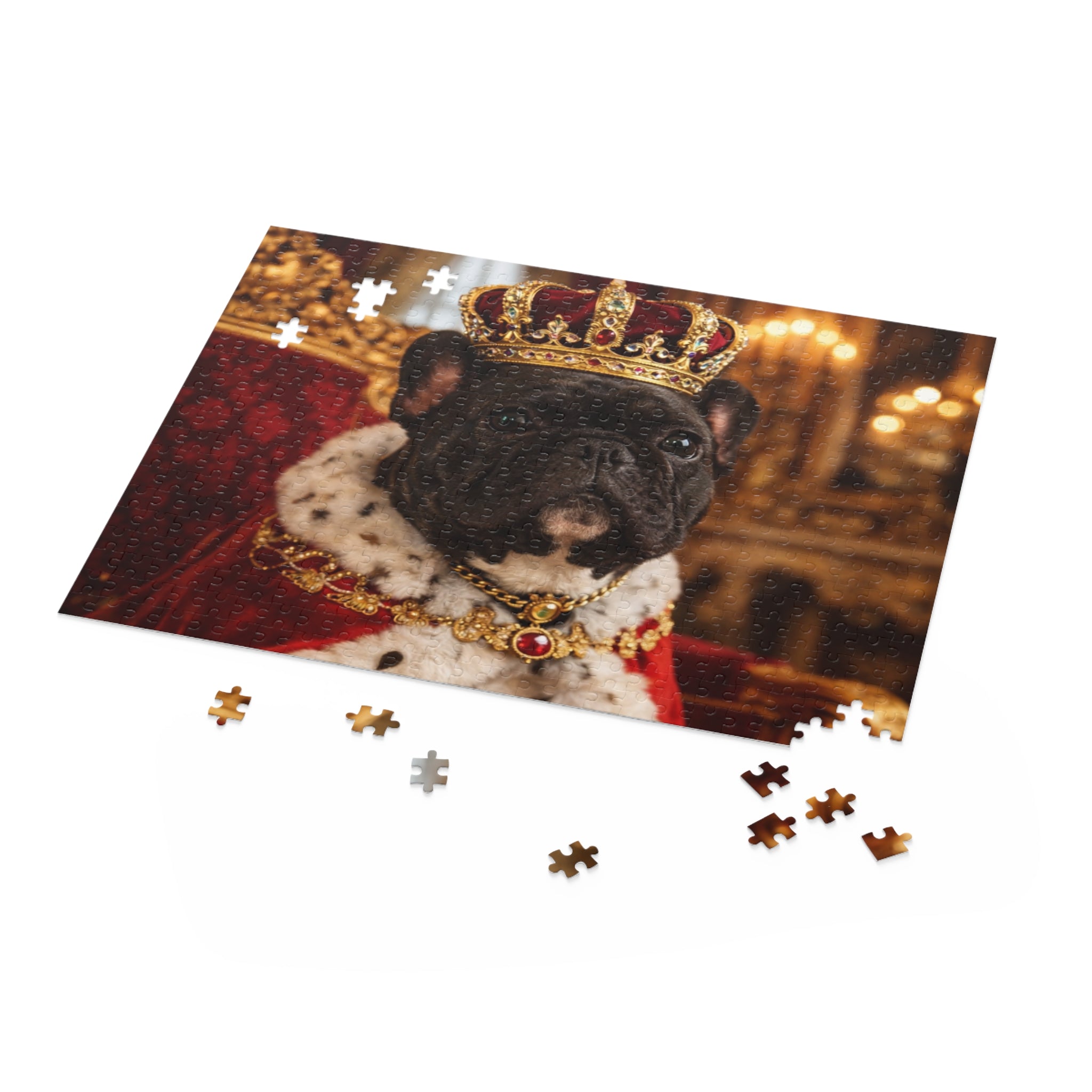 Royal French Bulldog Jigsaw Puzzle — King Pup 120/252/500-Piece