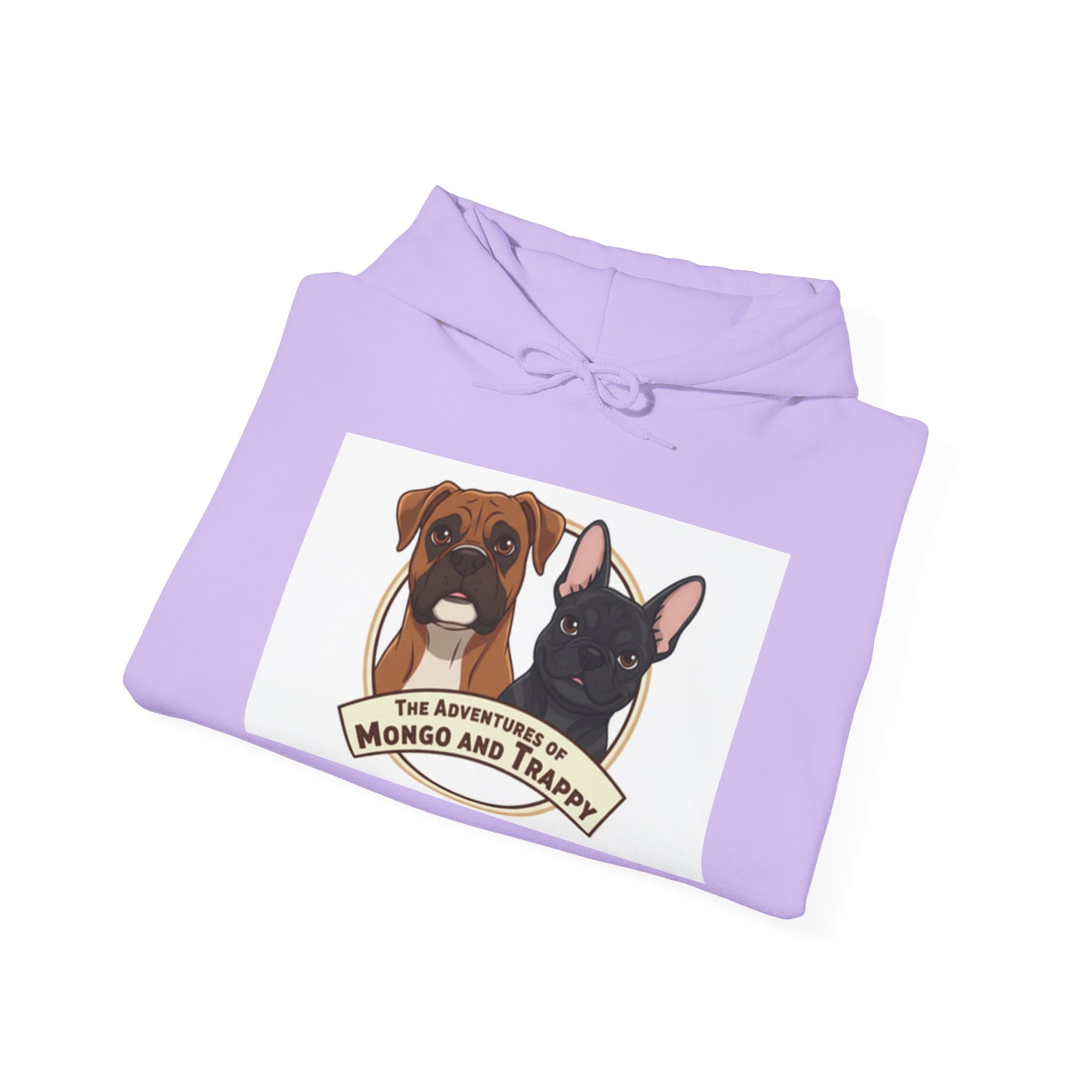 Stay Pawsitive Mongo and Trappy Dog Portrait Hoodie