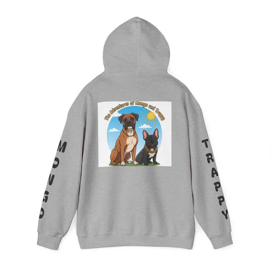 Dog Adventure Hoodie — "The Adventures of Mongo & Trappy" Graphic Hooded Sweatshirt