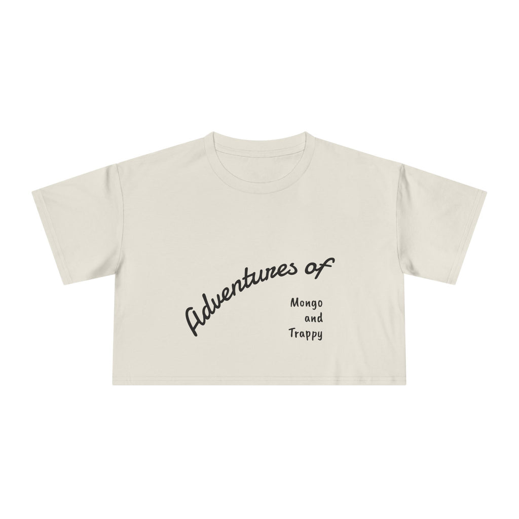 Adventures of Mongo & Trappy Crop Tee  Cute French Bulldog Graphic