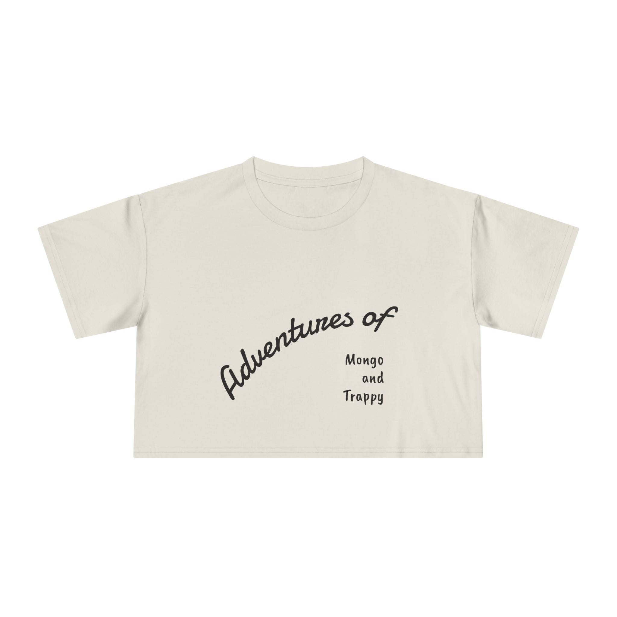 Adventures of Mongo & Trappy Crop Tee  Cute French Bulldog Graphic