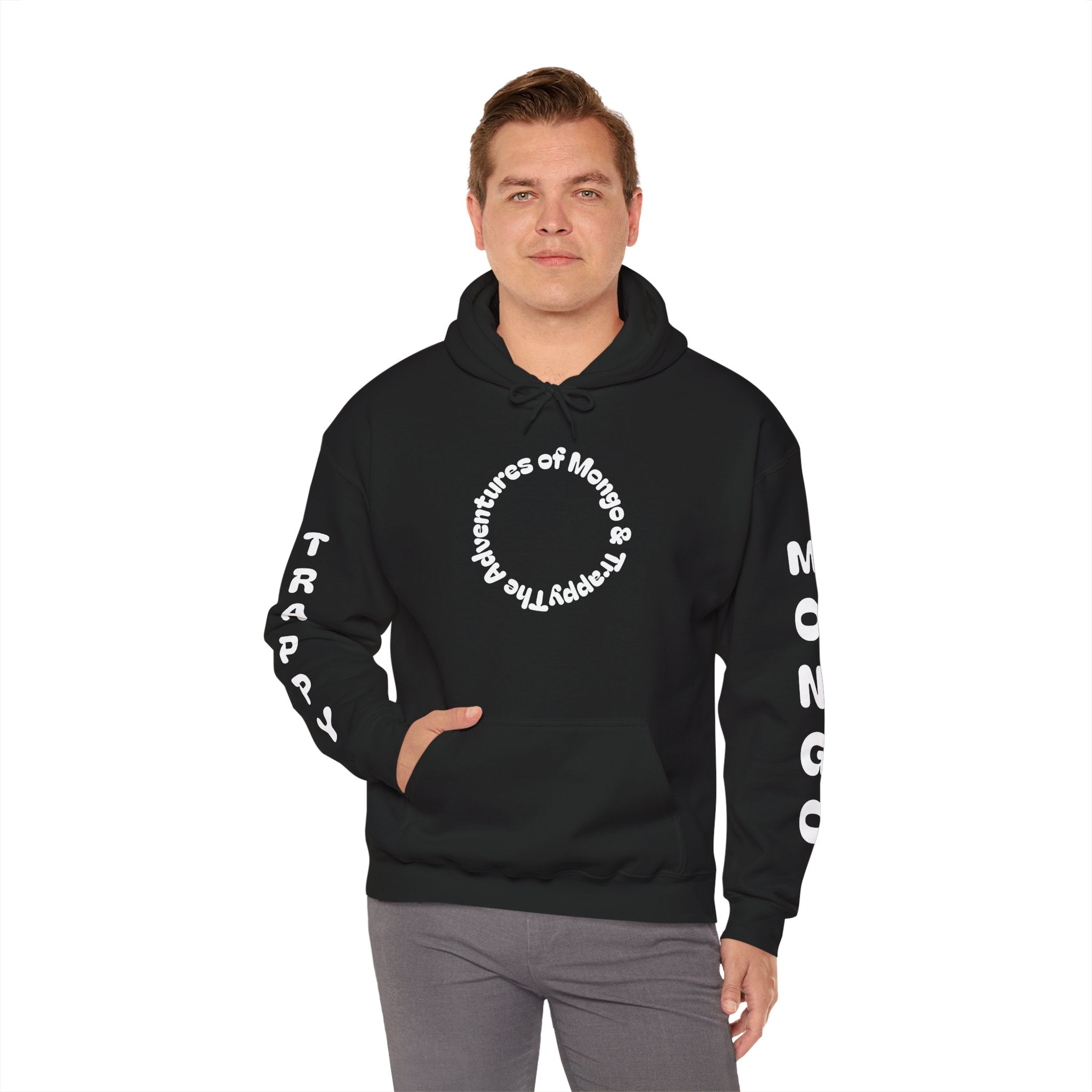 Dog Adventure Hoodie — "The Adventures of Mongo & Trappy" Graphic Hooded Sweatshirt