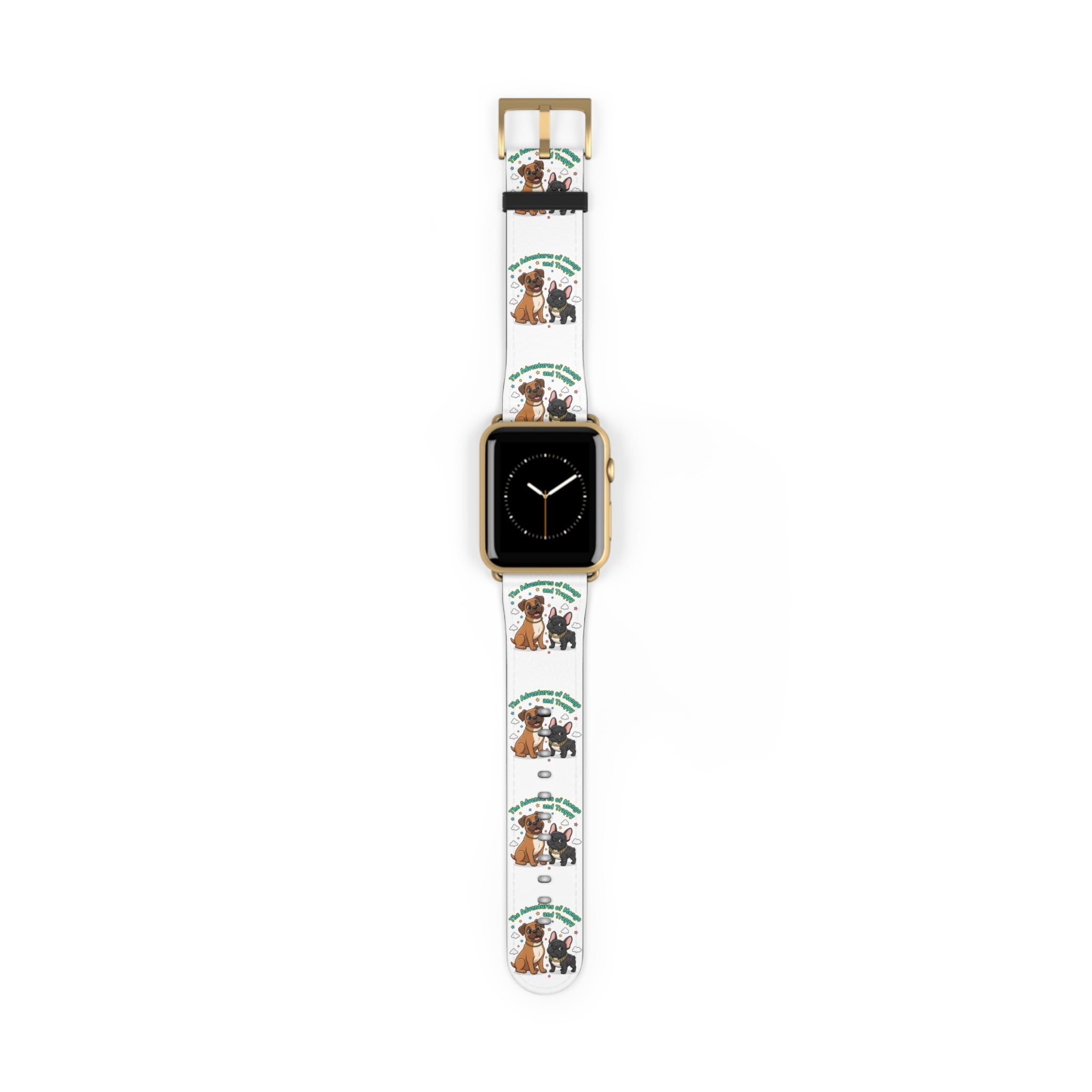 Dog Lover Watch Band — Cute Cartoon Dogs with 'A House is a Home with Dogs' Design