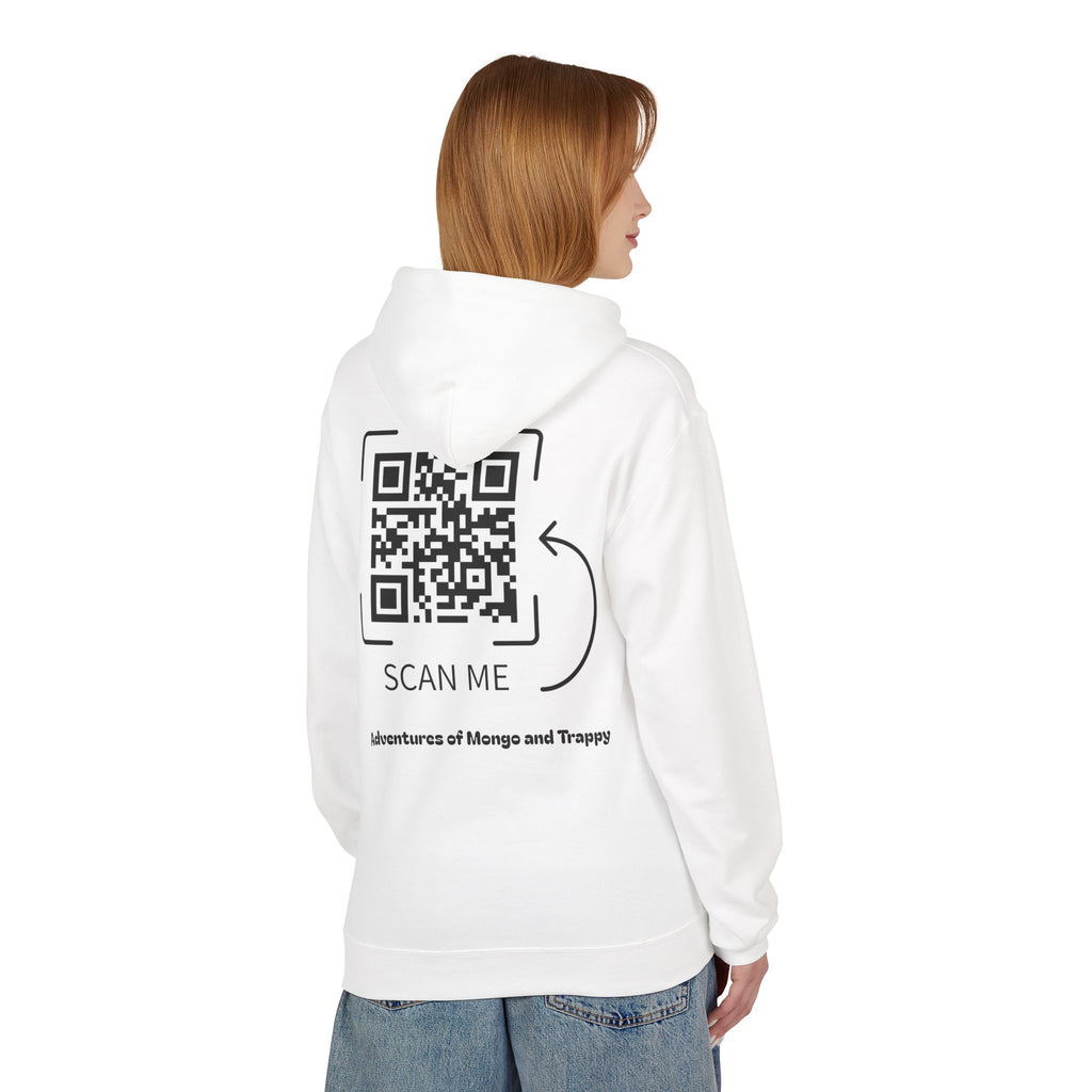 Mongo & Trappy Hoodie — "Adventures of Mongo and Trappy" QR-Scan Graphic Hoodie