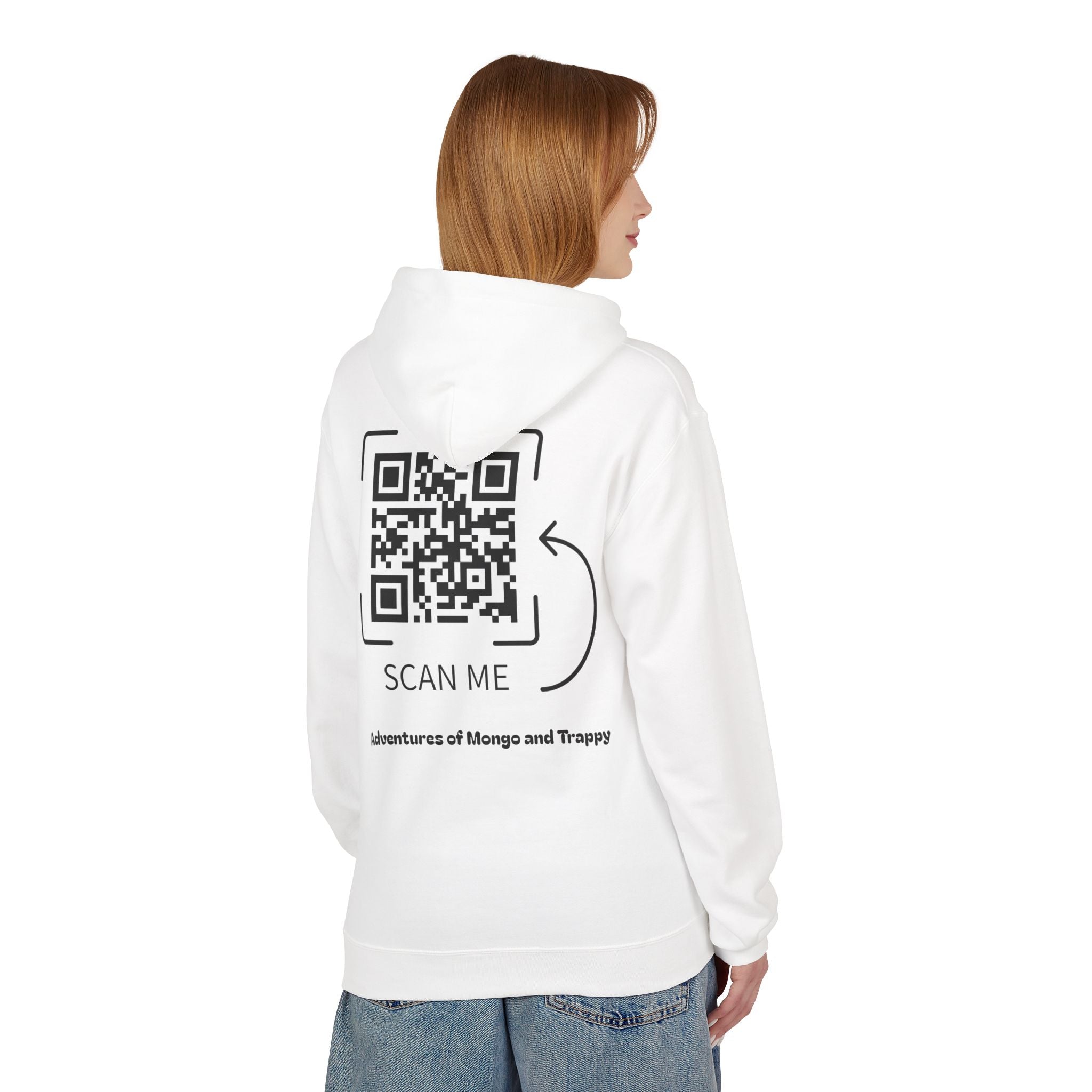 Mongo & Trappy Hoodie — "Adventures of Mongo and Trappy" QR-Scan Graphic Hoodie