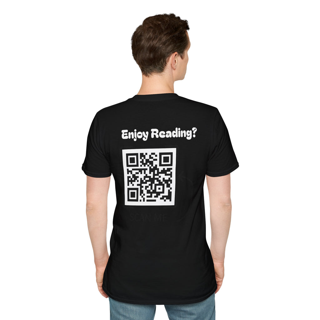 Adventure Graphic T-Shirt — “Adventures of Mongo & Trappy” with Back QR Code