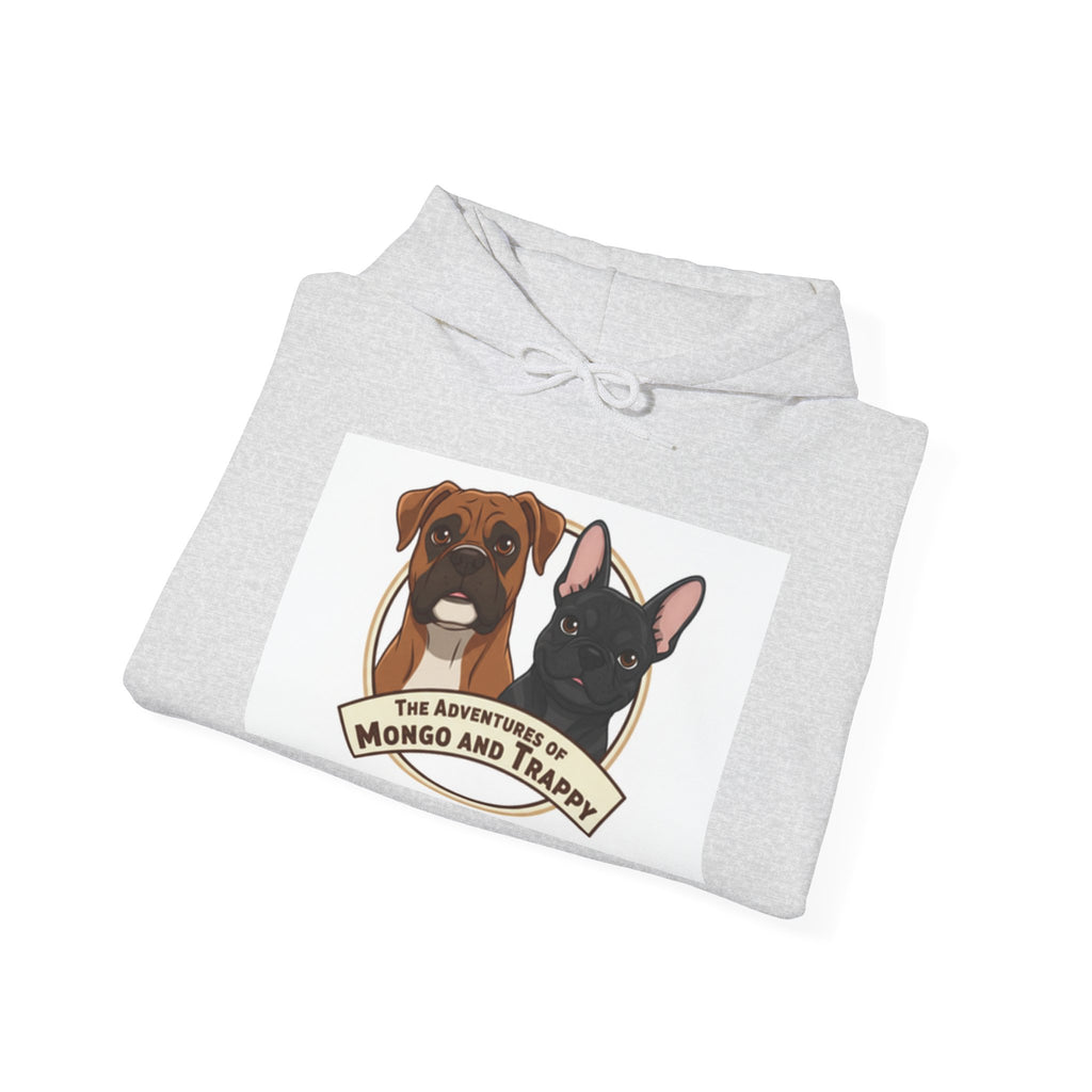 Stay Pawsitive Mongo and Trappy Dog Portrait Hoodie