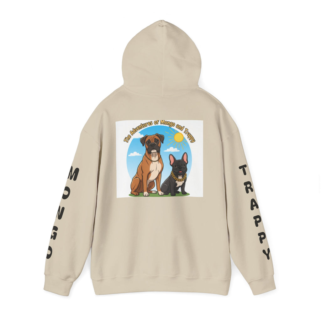 Dog Adventure Hoodie — "The Adventures of Mongo & Trappy" Graphic Hooded Sweatshirt