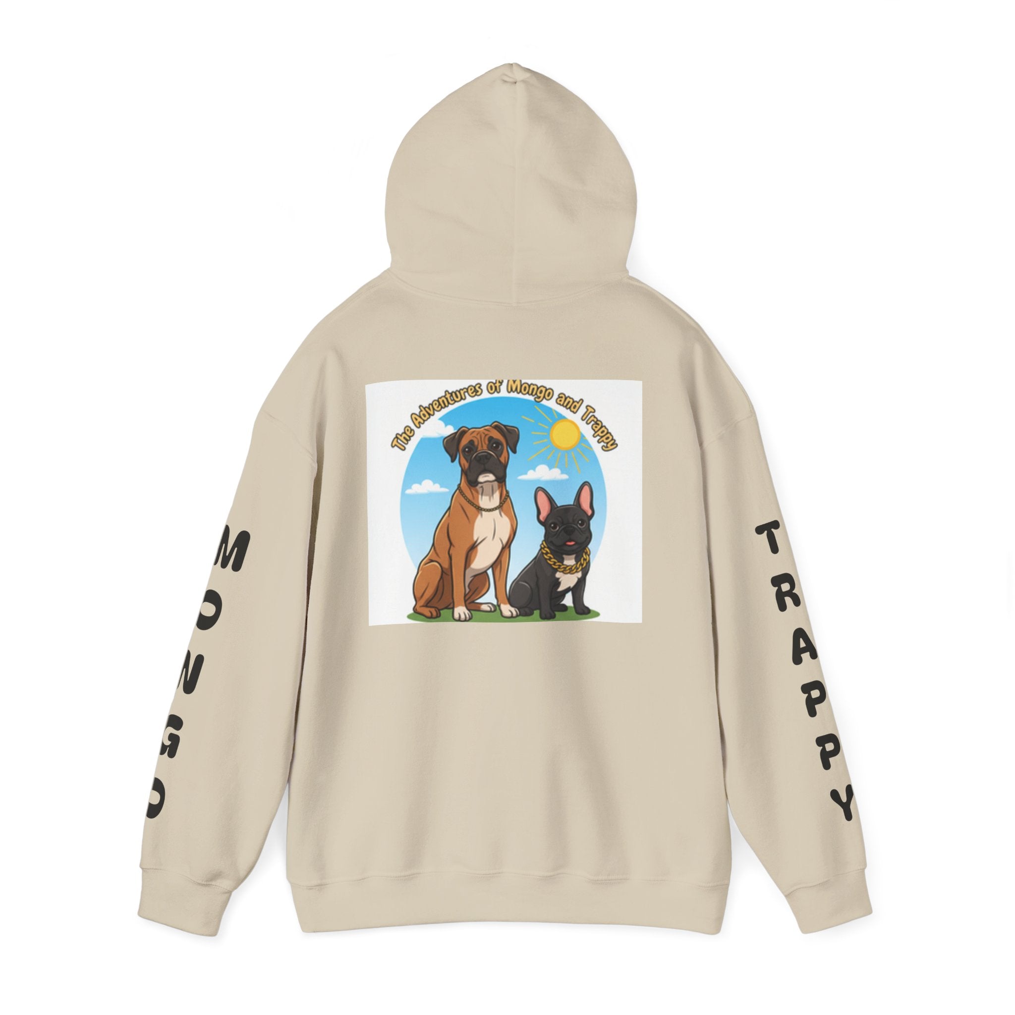 Dog Adventure Hoodie — "The Adventures of Mongo & Trappy" Graphic Hooded Sweatshirt