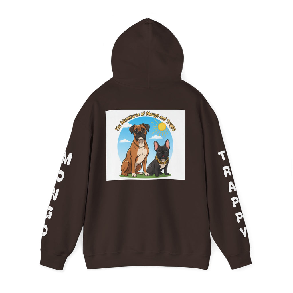 Dog Adventure Hoodie — "The Adventures of Mongo & Trappy" Graphic Hooded Sweatshirt