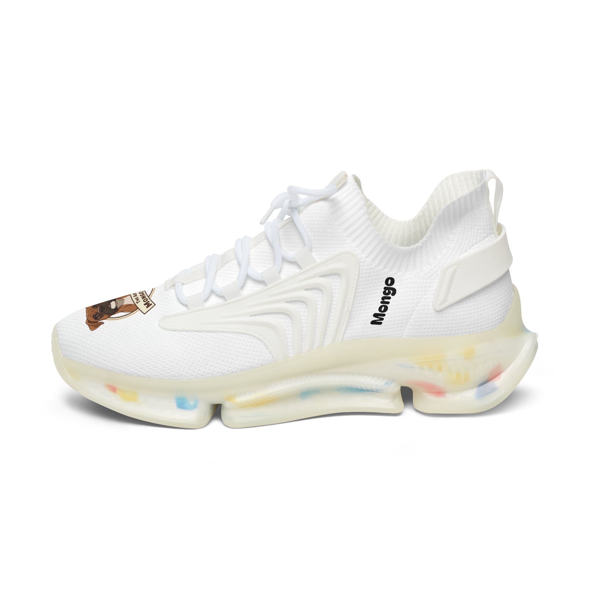 Women’s Mesh Sneakers — Cute Bulldog Patch Athletic Shoes
