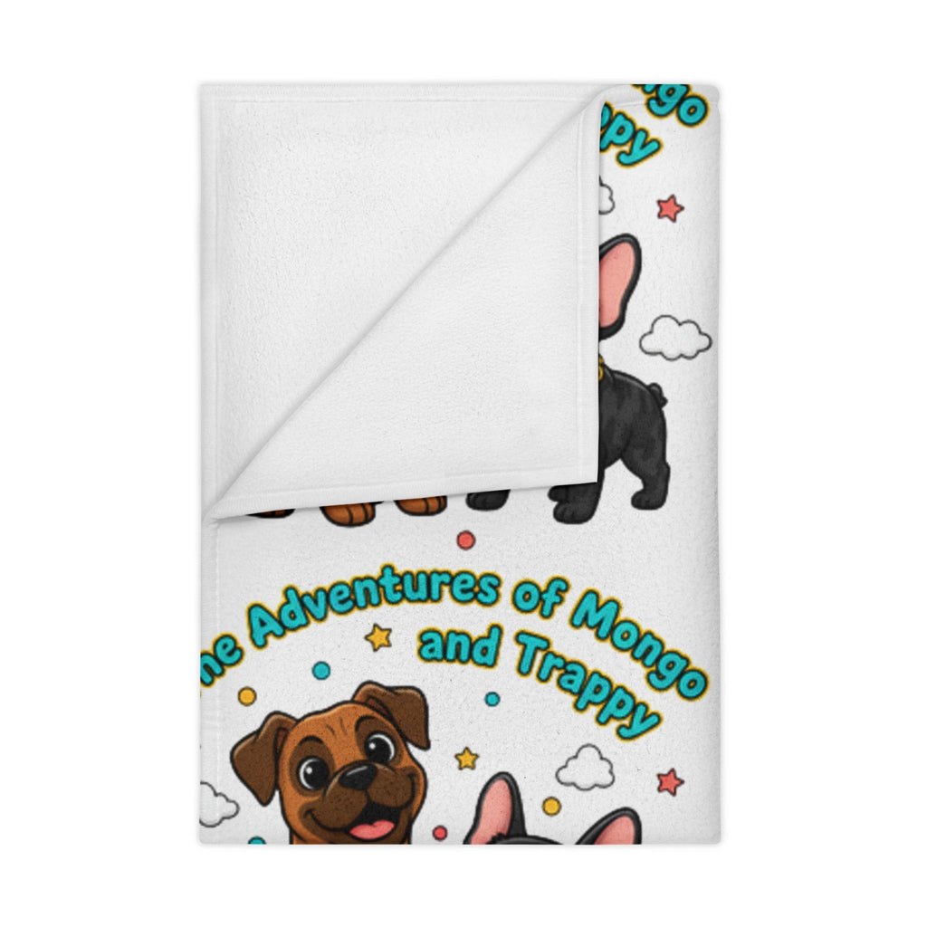 Toddler Blanket — Cute Cartoon Boxer & French Bulldog Pattern