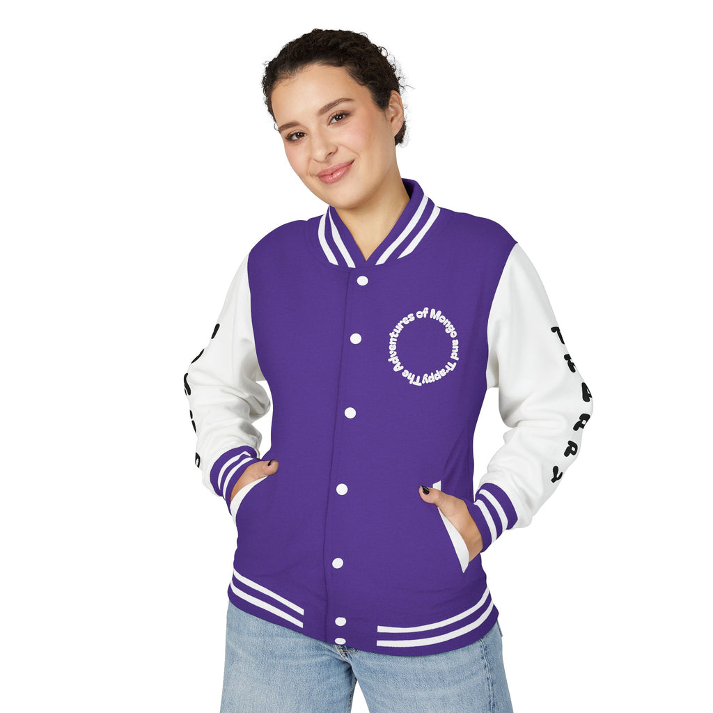 The Adventures of Mongo and Trappy Letterman Jacket | Dog Portrait Varsity Jacket