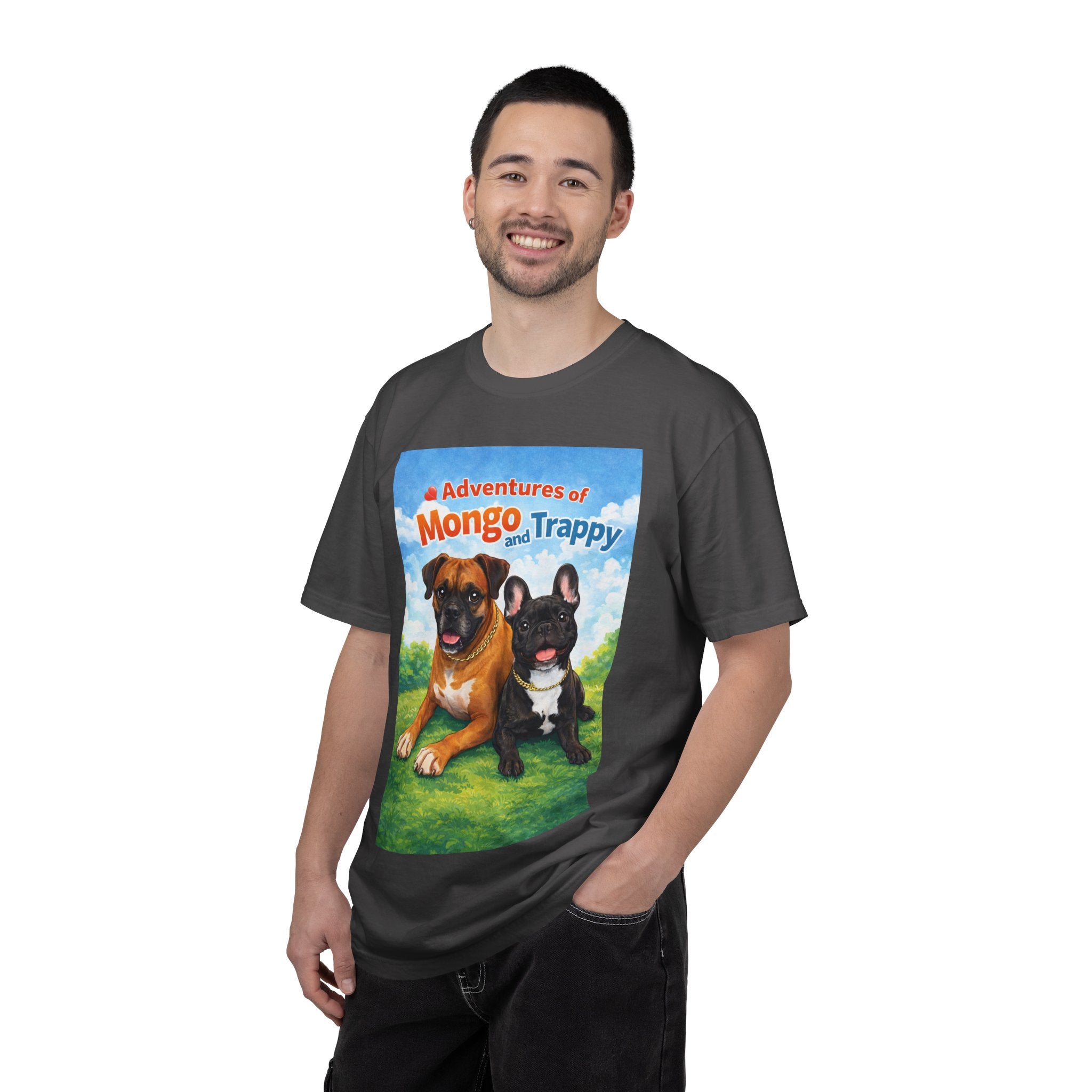 Adventures of Mongo and Trappy T-shirt | Dog Illustration, Cartoon Pets