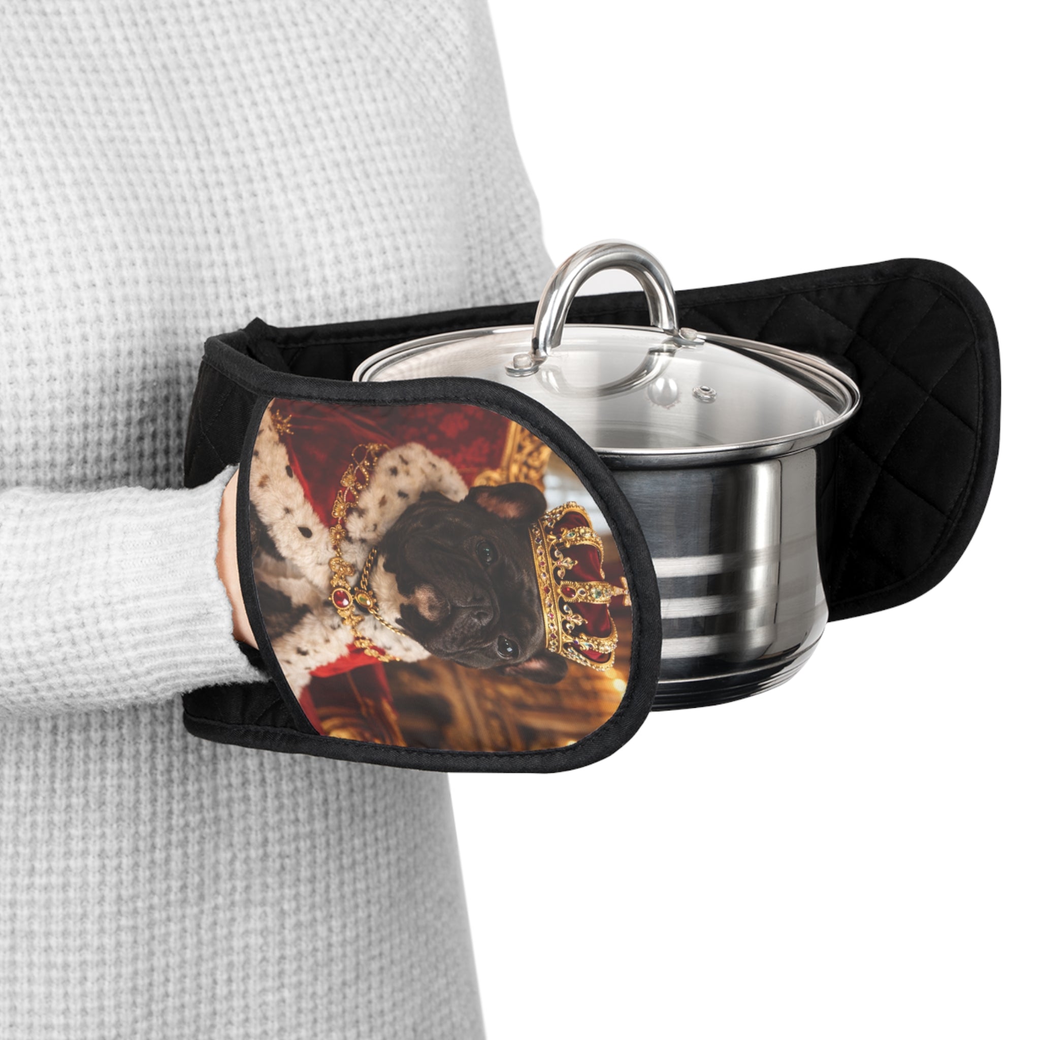 King Double Oven Mitt — Quilted Heat-Resistant Pot Holder for Baking & Grilling