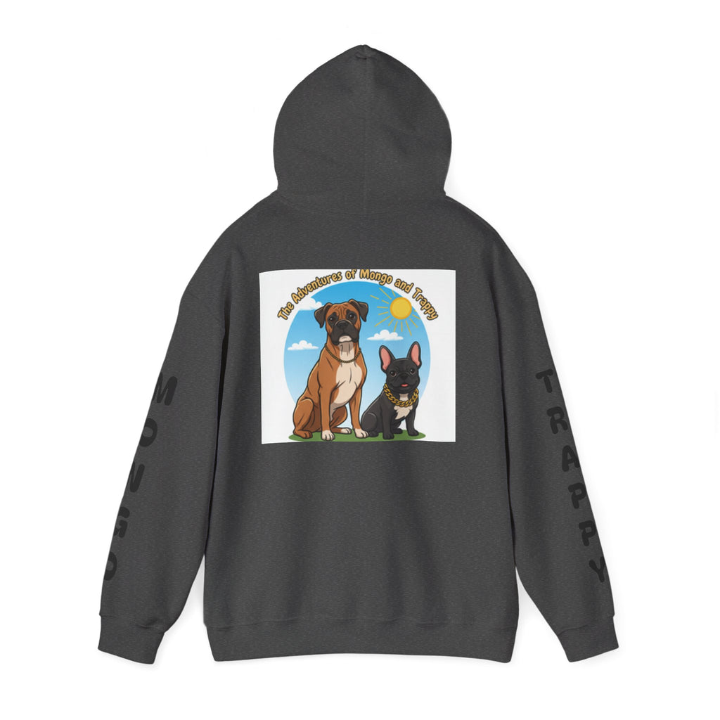Dog Adventure Hoodie — "The Adventures of Mongo & Trappy" Graphic Hooded Sweatshirt