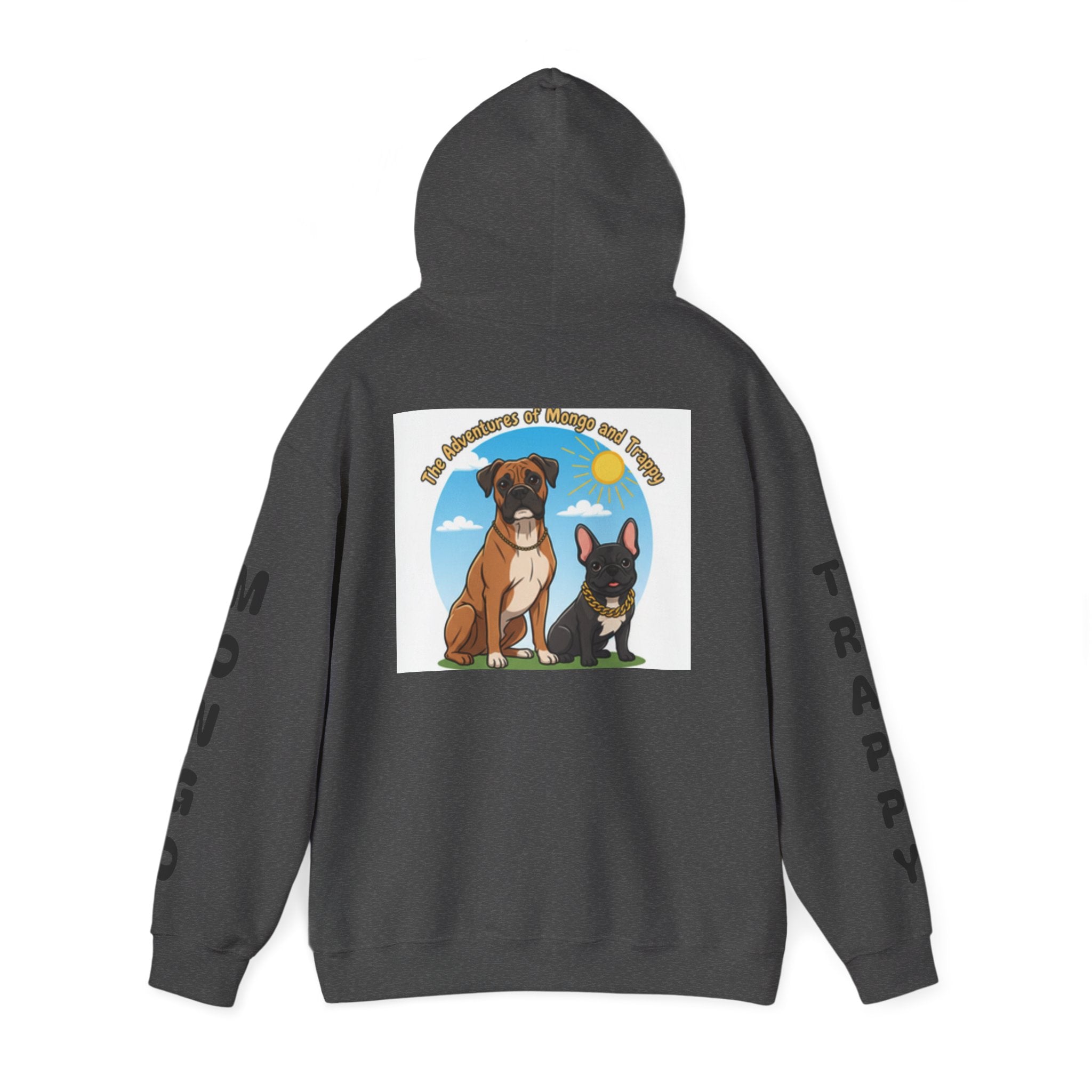 Dog Adventure Hoodie — "The Adventures of Mongo & Trappy" Graphic Hooded Sweatshirt