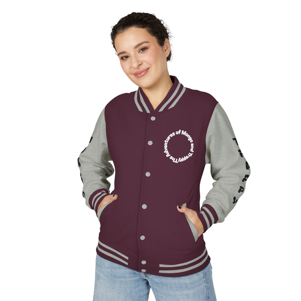 The Adventures of Mongo and Trappy Letterman Jacket | Dog Portrait Varsity Jacket