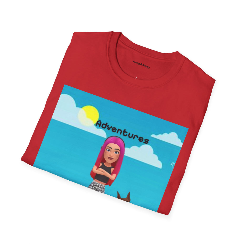 Adventure Graphic T-Shirt — “Adventures of Mongo & Trappy” with Back QR Code
