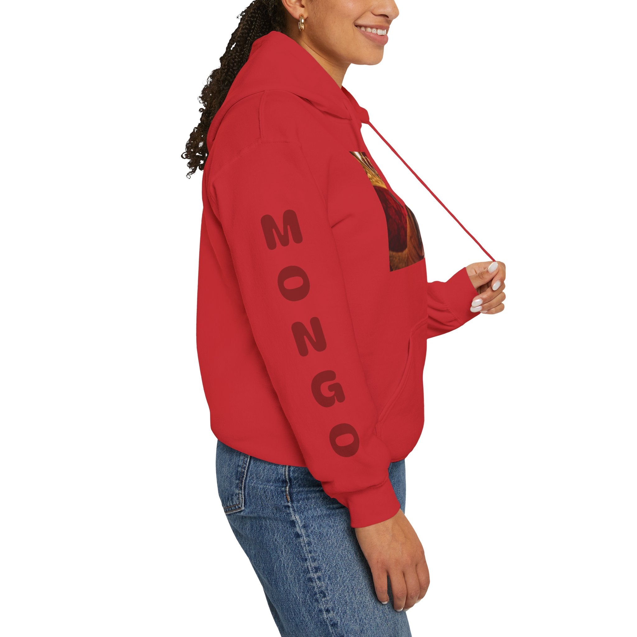 King Mungo Hoodie – Royal Dog Photo Pullover with 'Mungo' Sleeve Text