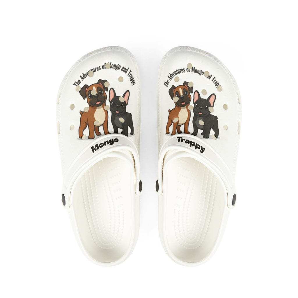 EVA Foam Clog Shoes — Cute Cartoon French Bulldogs "Mango" & "Trappy"