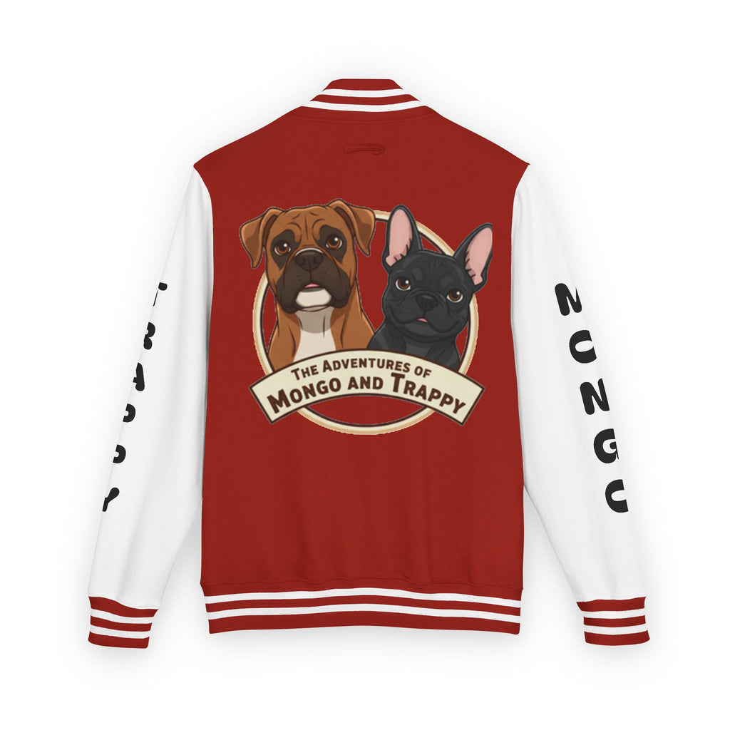 The Adventures of Mongo and Trappy Letterman Jacket | Dog Portrait Varsity Jacket