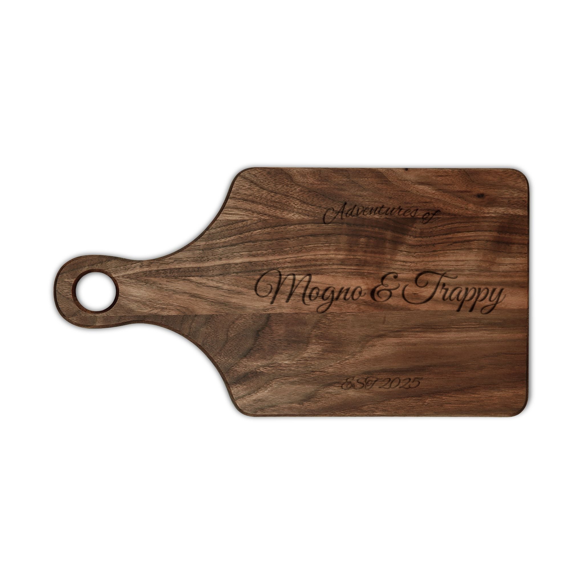 Engraved Personalized Wooden Cutting Board — Custom Name Charcuterie & Kitchen Gift
