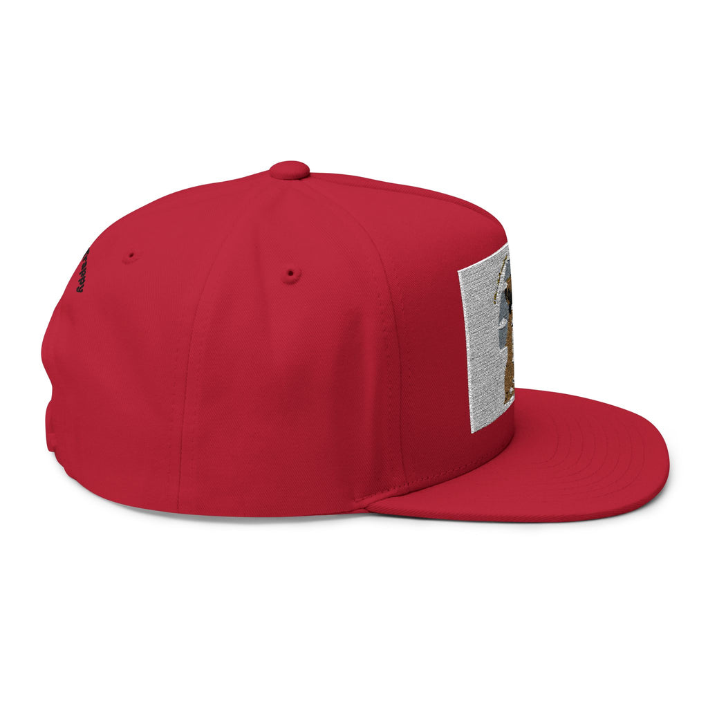 Embroidered Dog Duo Flat Bill Cap — "Mango & Troppy" Snapback