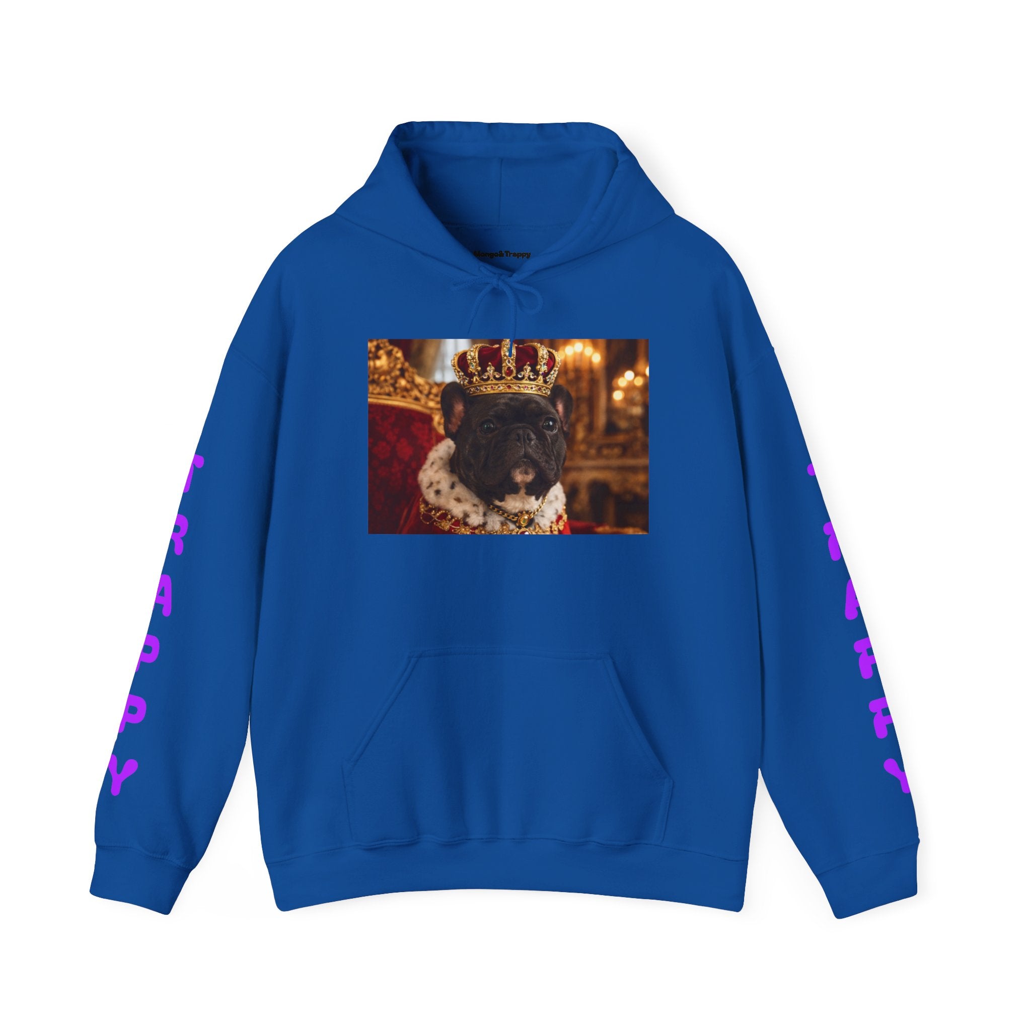 King Tuffy Crowned Dog Hoodie — Royal Dog Portrait Sweatshirt