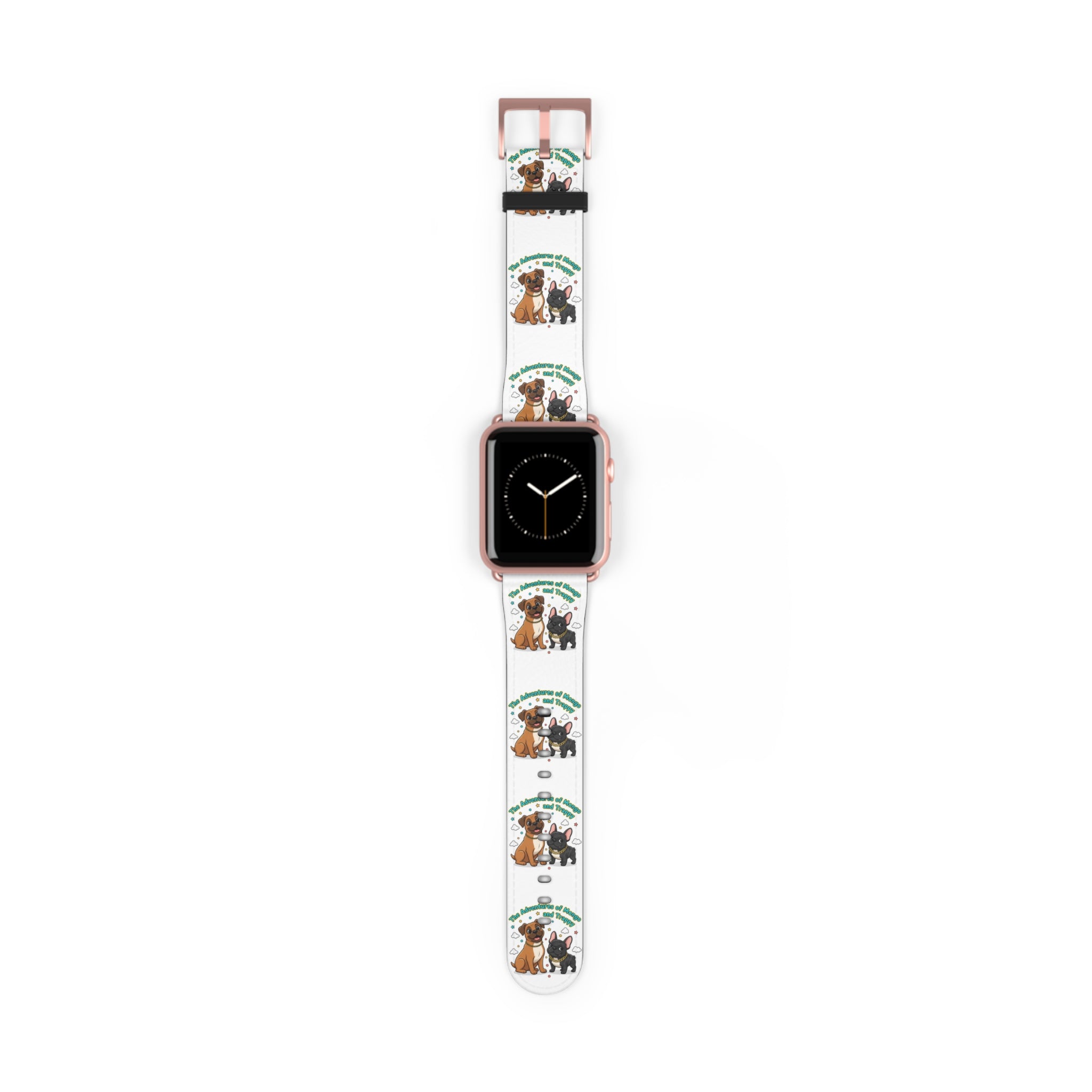 Dog Lover Watch Band — Cute Cartoon Dogs with 'A House is a Home with Dogs' Design