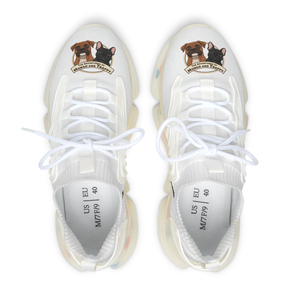Women’s Mesh Sneakers — Cute Bulldog Patch Athletic Shoes
