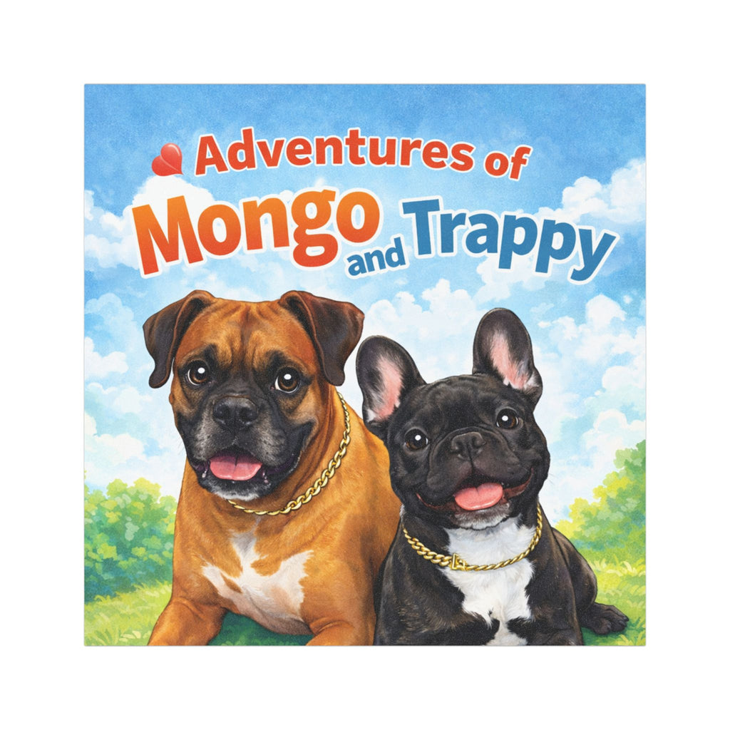 Adventures of Mongo & Trappy Car Magnet — Cute Boxer & French Bulldog Pet Magnet