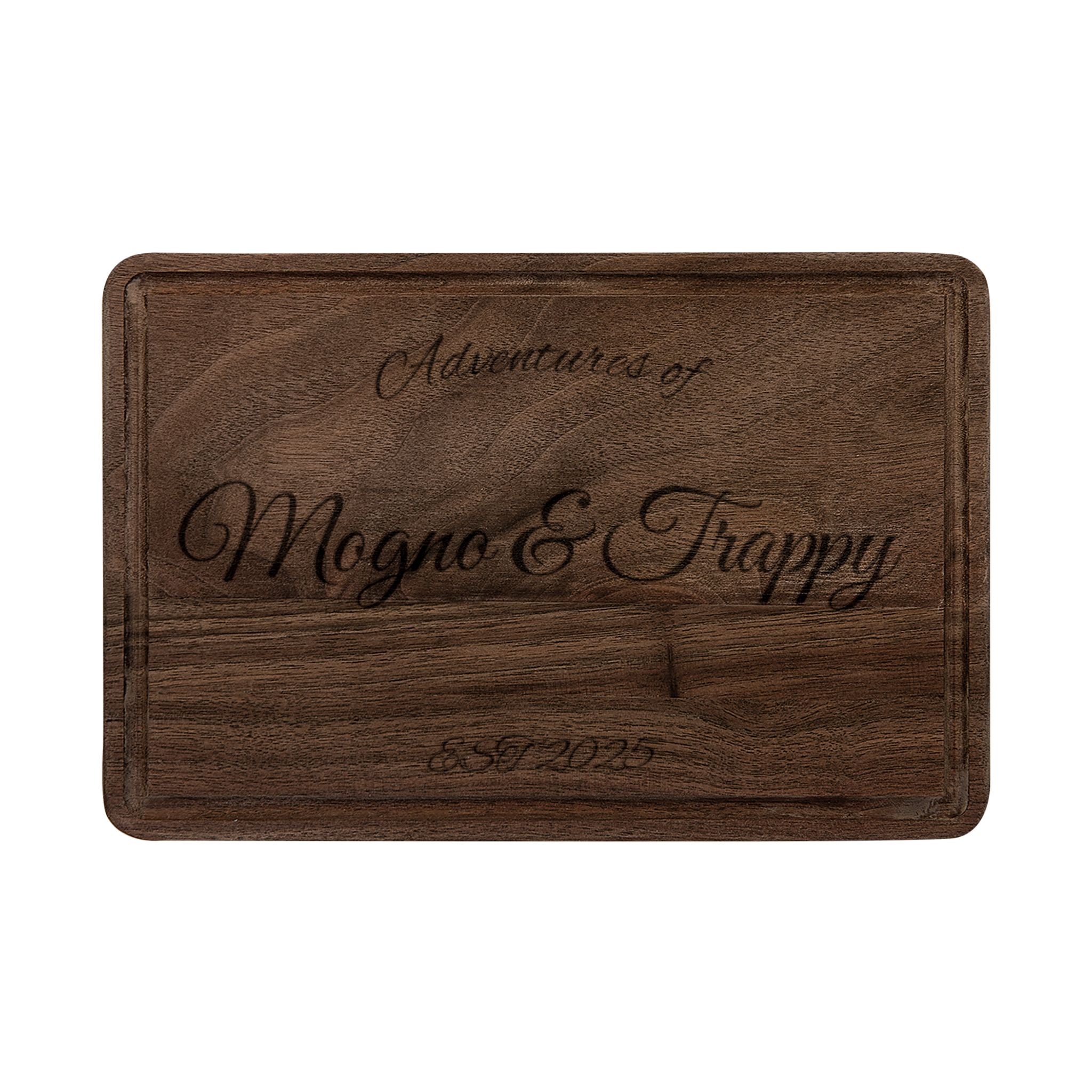 Engraved Personalized Wooden Cutting Board — Custom Name Charcuterie & Kitchen Gift