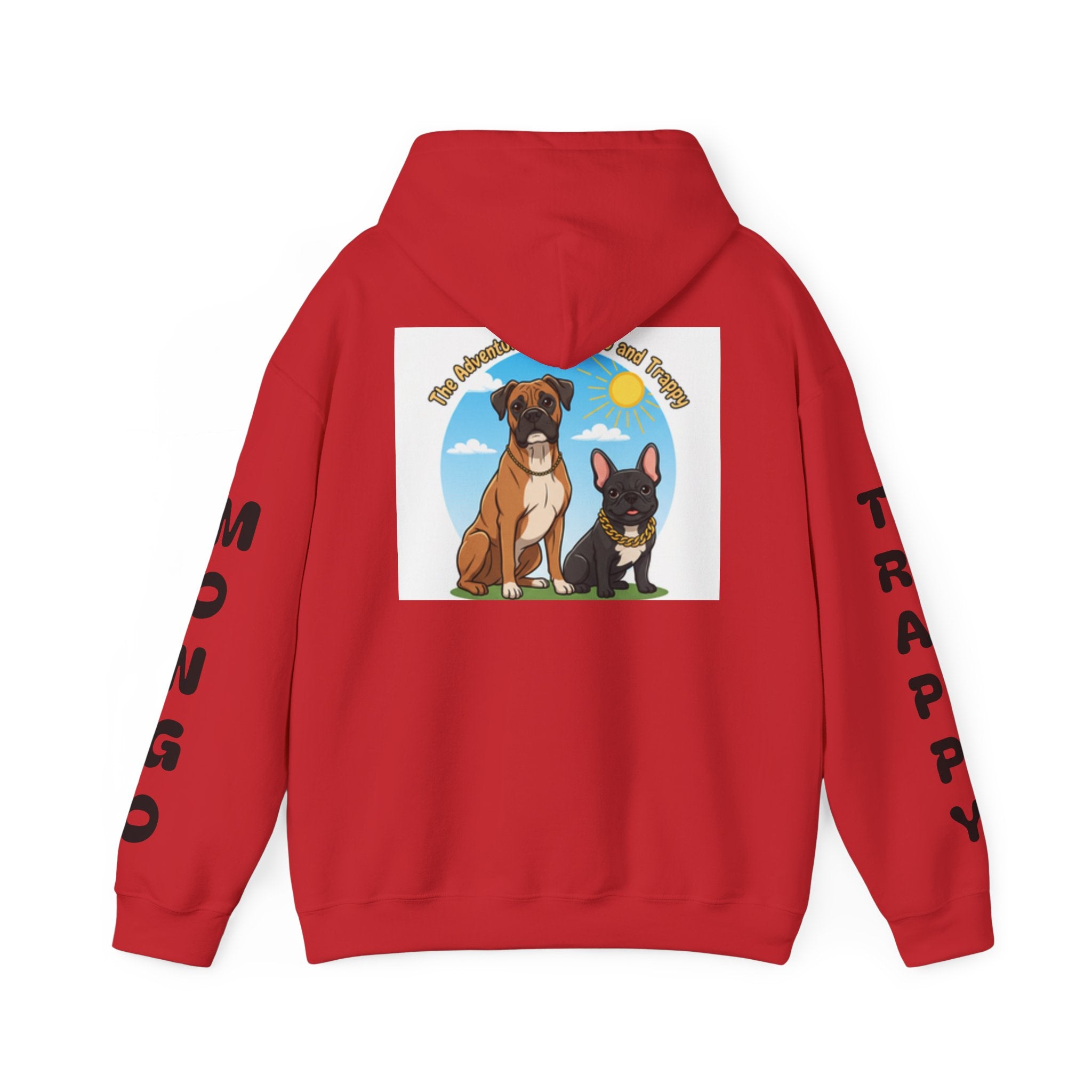 Dog Adventure Hoodie — "The Adventures of Mongo & Trappy" Graphic Hooded Sweatshirt