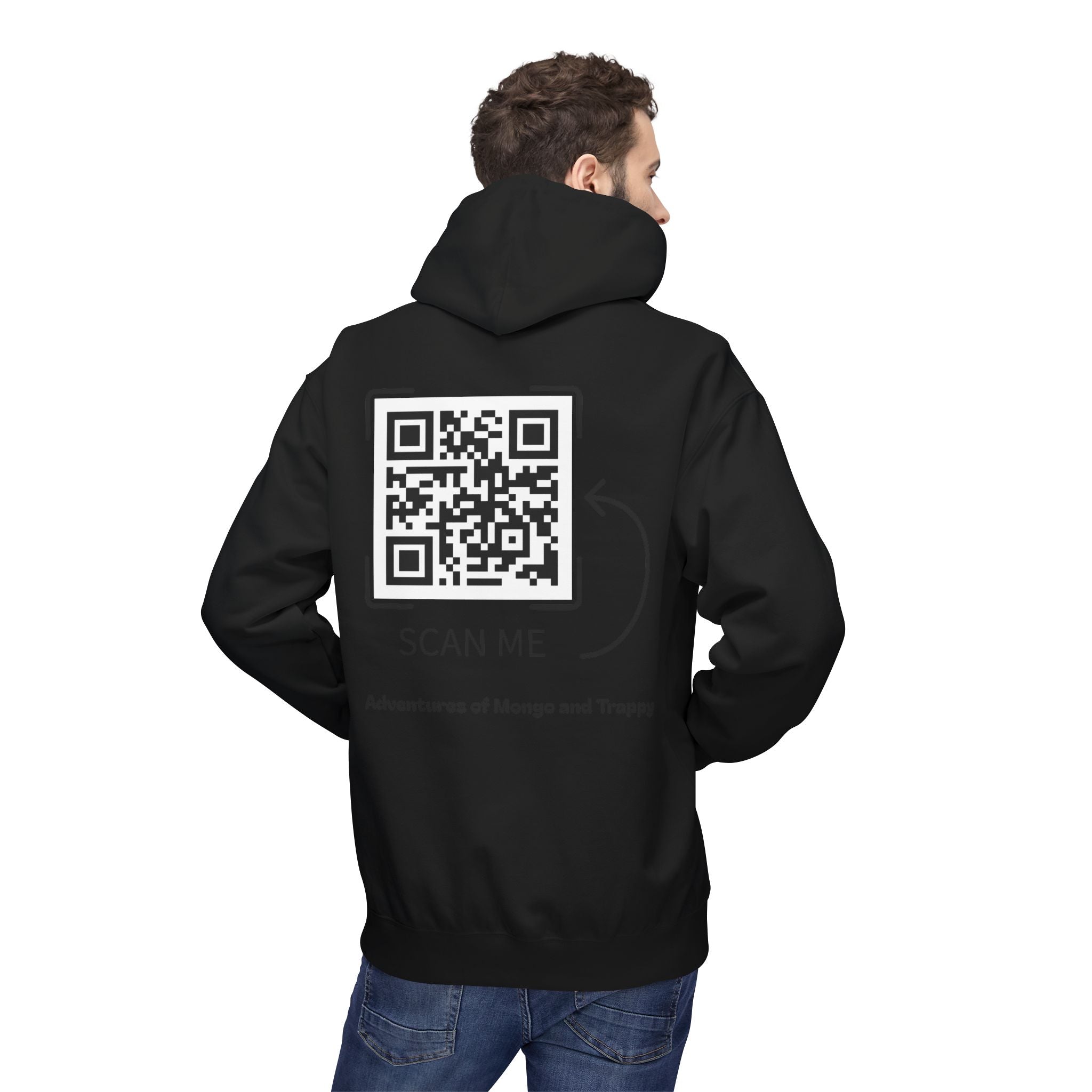 Mongo & Trappy Hoodie — "Adventures of Mongo and Trappy" QR-Scan Graphic Hoodie
