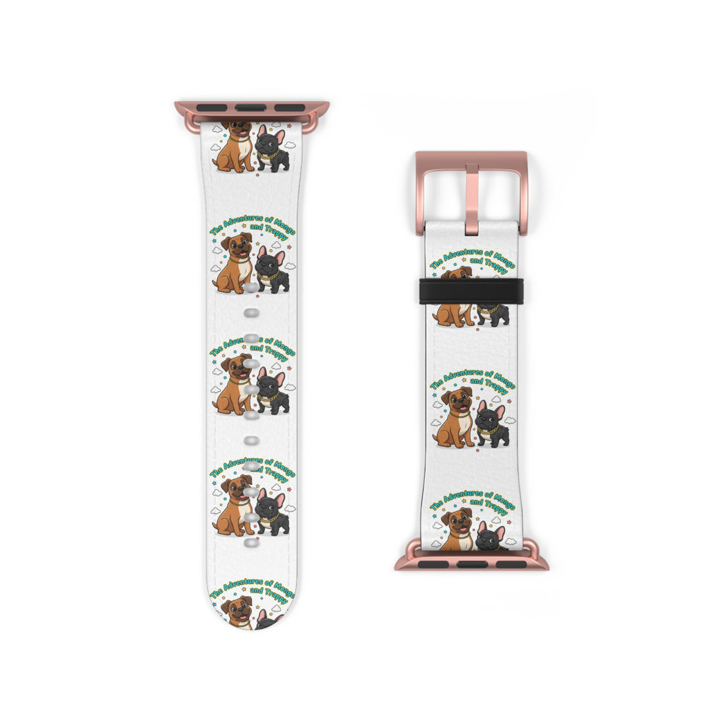 Dog Lover Watch Band — Cute Cartoon Dogs with 'A House is a Home with Dogs' Design
