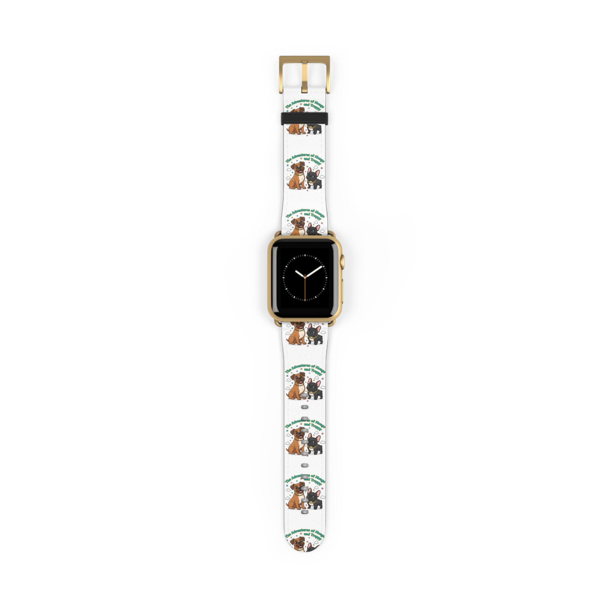 Dog Lover Watch Band — Cute Cartoon Dogs with 'A House is a Home with Dogs' Design