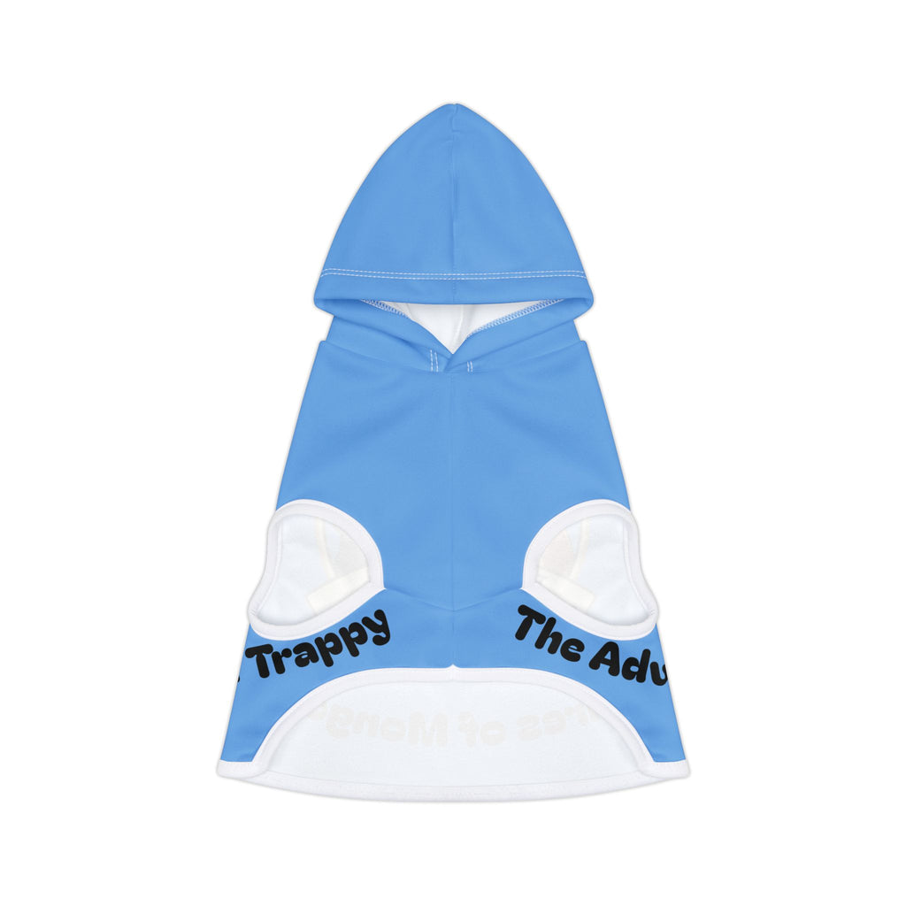 Pet Hoodie — "The Adventures of Mongo and Trappy" Blue Dog Hoodie for Small Pets