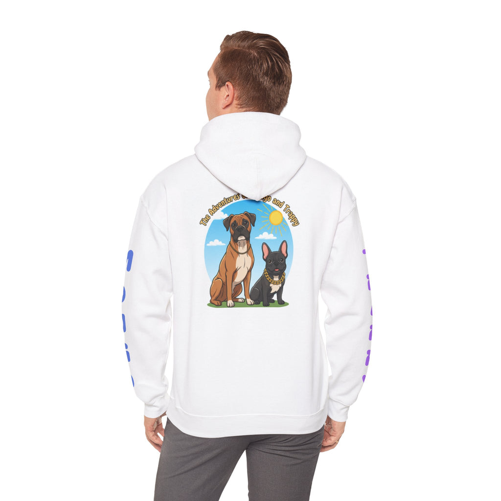 Dog Adventure Hoodie — "The Adventures of Mongo & Trappy" Graphic Hooded Sweatshirt