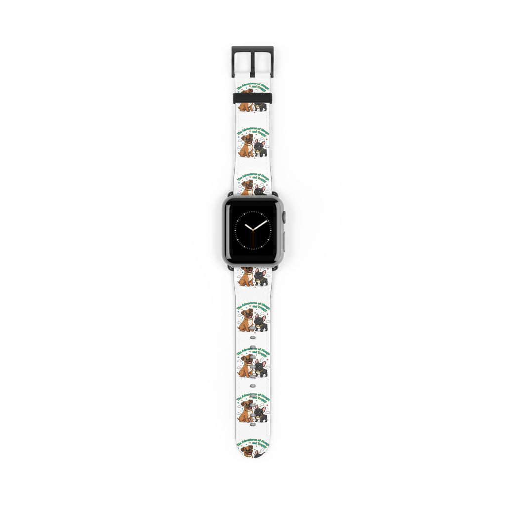 Dog Lover Watch Band — Cute Cartoon Dogs with 'A House is a Home with Dogs' Design