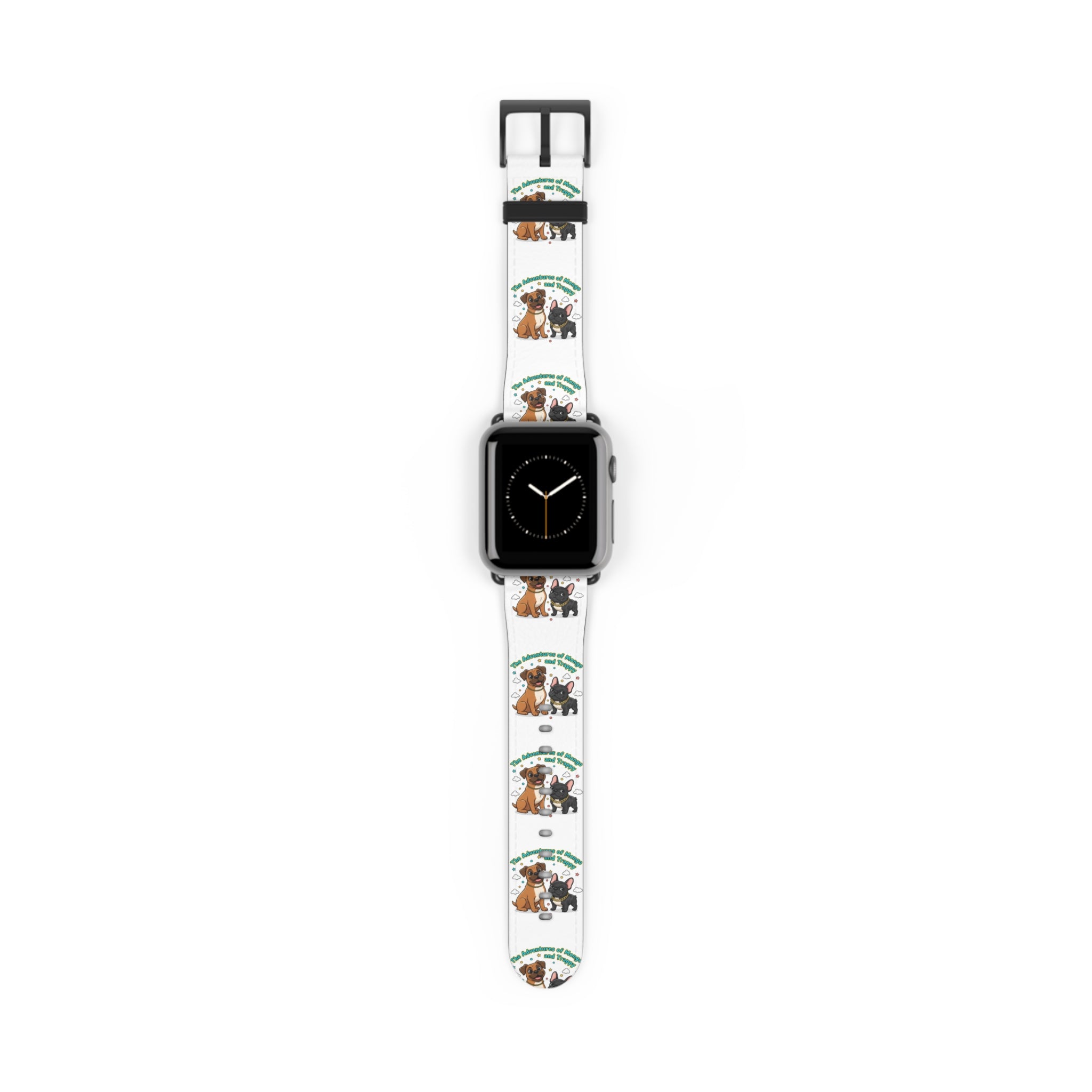 Dog Lover Watch Band — Cute Cartoon Dogs with 'A House is a Home with Dogs' Design