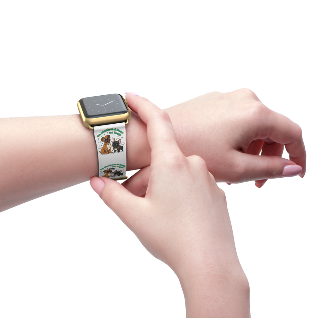 Dog Lover Watch Band — Cute Cartoon Dogs with 'A House is a Home with Dogs' Design