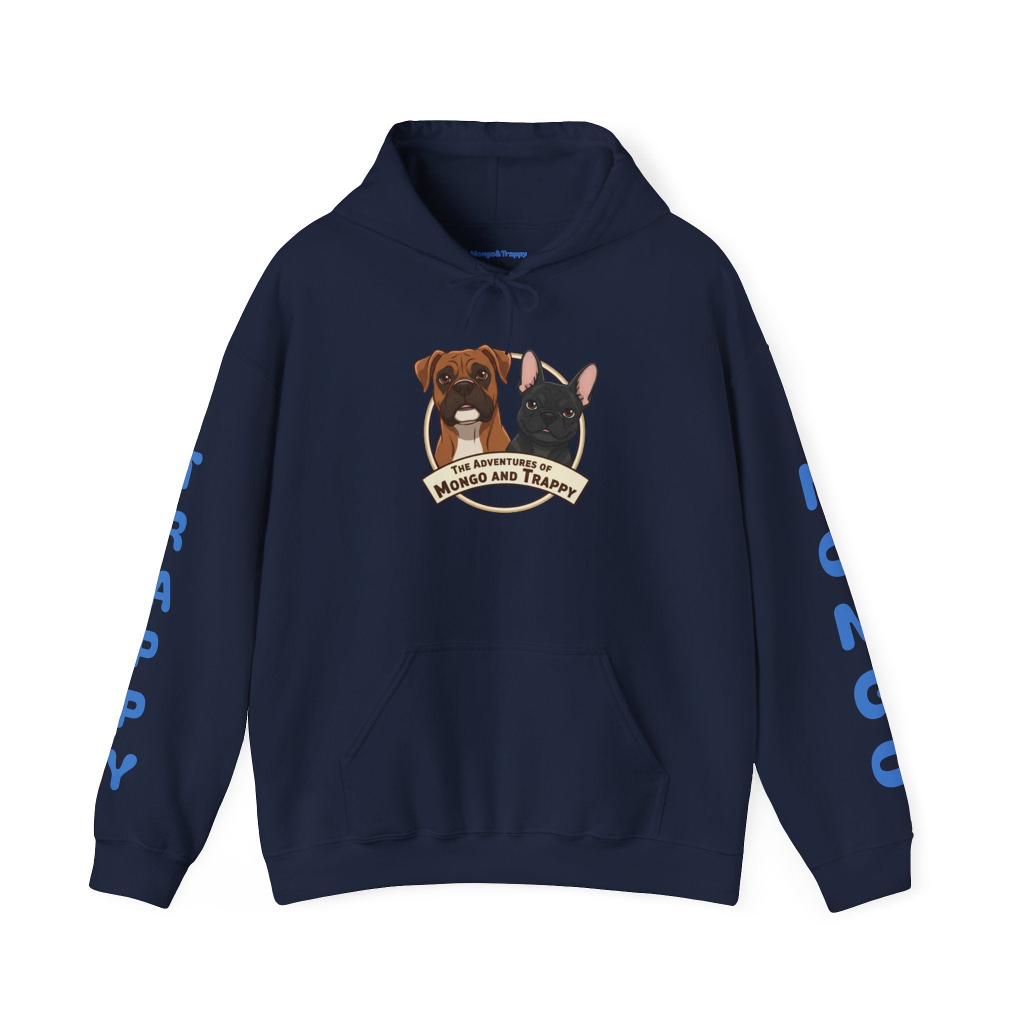Dog Duo Hoodie — "Mongo and Trappy" Portrait Hoodie with QR Code